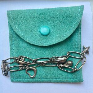 Tiffany & Co charm bracelet sterling silver Elsa Peretti 5 charm